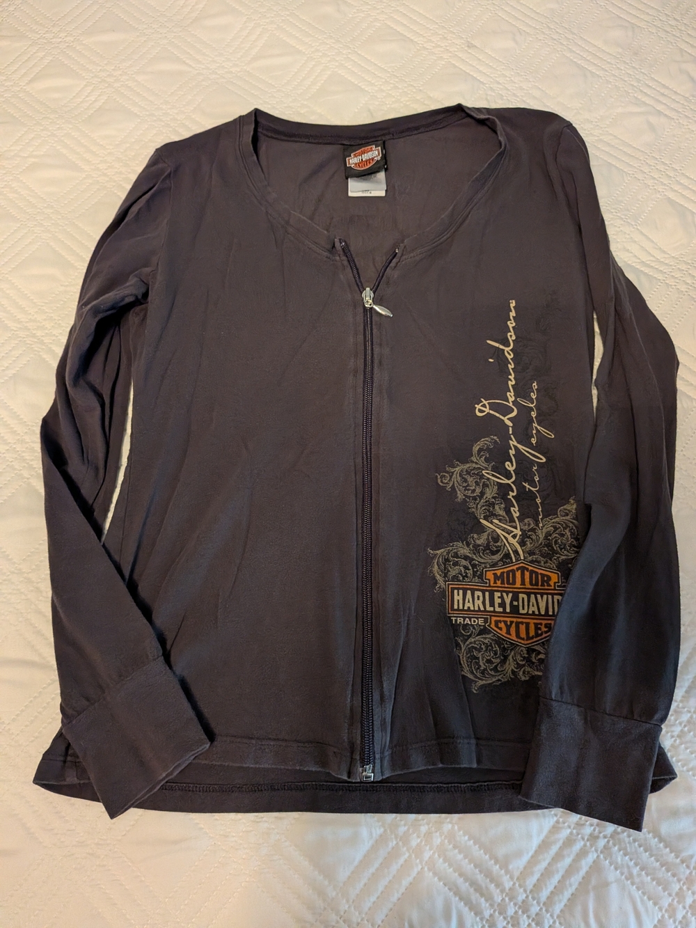Harley-Davidson Women's Black Zip-Front Jacket